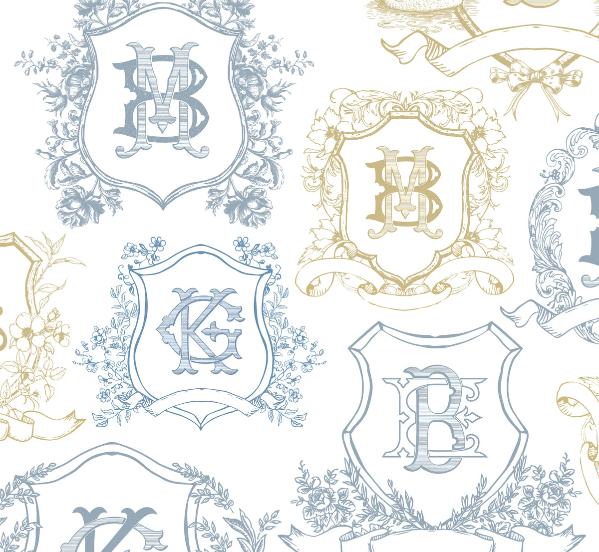 Vintage Wedding Crest