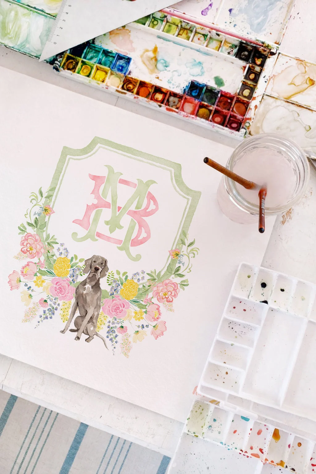Custom wedding crest artwork